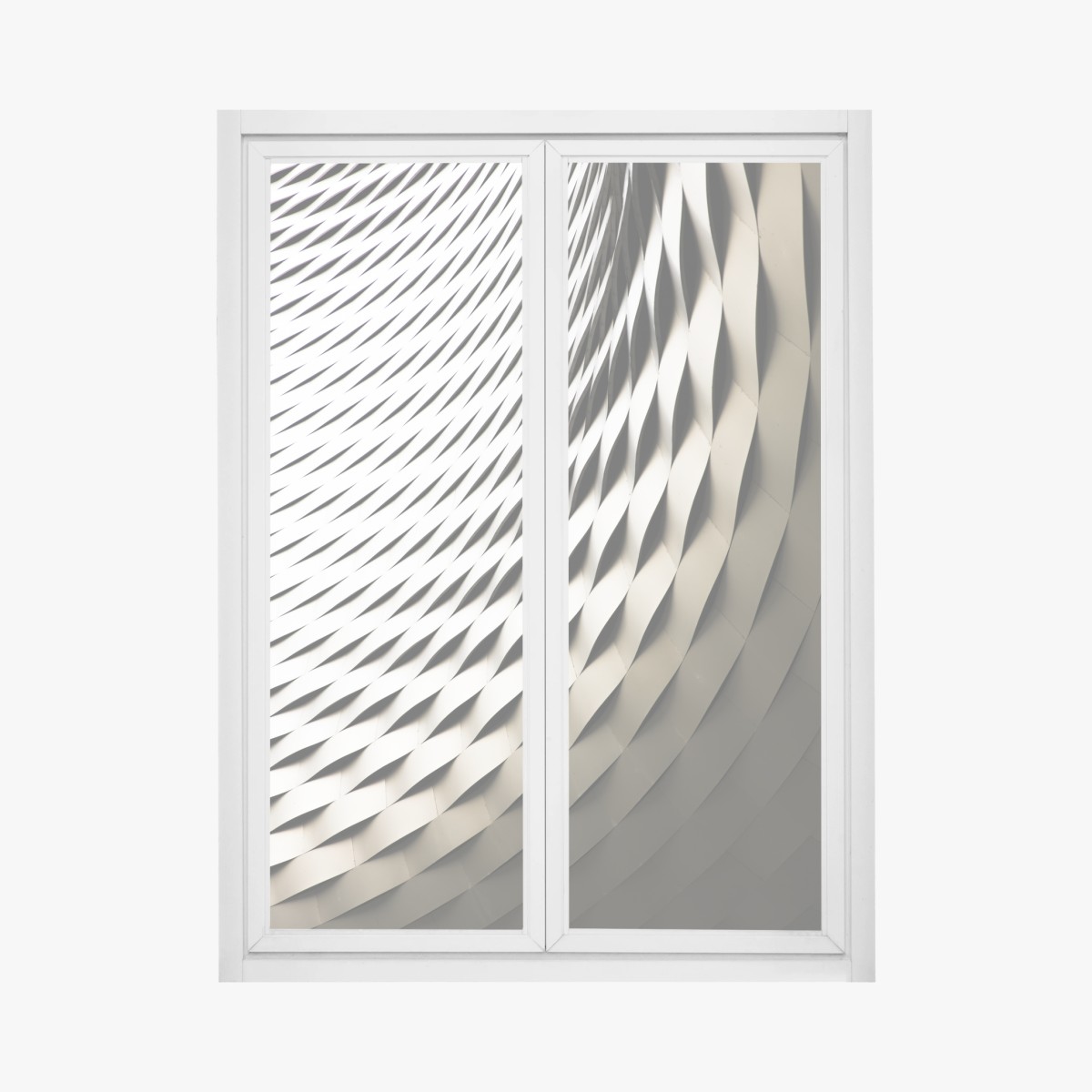 Adesivo per finestra dettaglio architettonico geometrico • Wallissimo®