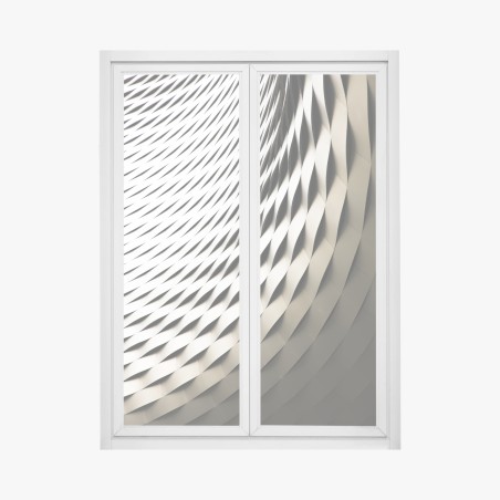 Adesivo per finestra dettaglio architettonico geometrico • Wallissimo®
