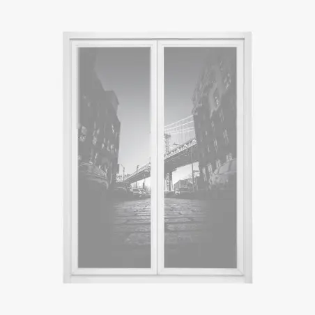 Adesivo per finestra panorama urbano sotto il ponte di Manhattan • Wallissimo®