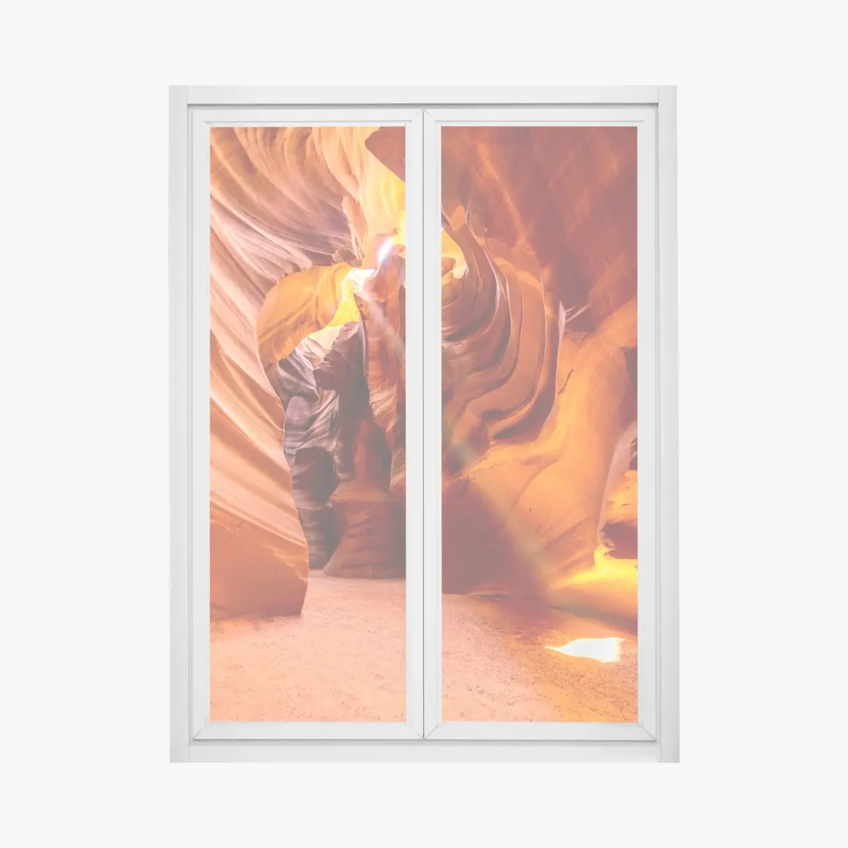 Adesivo per finestra paesaggio scultoreo di Antelope Canyon • Wallissimo®