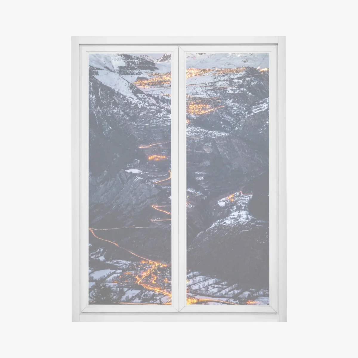 Adesivo per finestra notte magica sulla salita di Alpe d'Huez • Wallissimo® Adesivo per finestra notte magica sulla salita di Alpe d'Huez • Wallissimo®