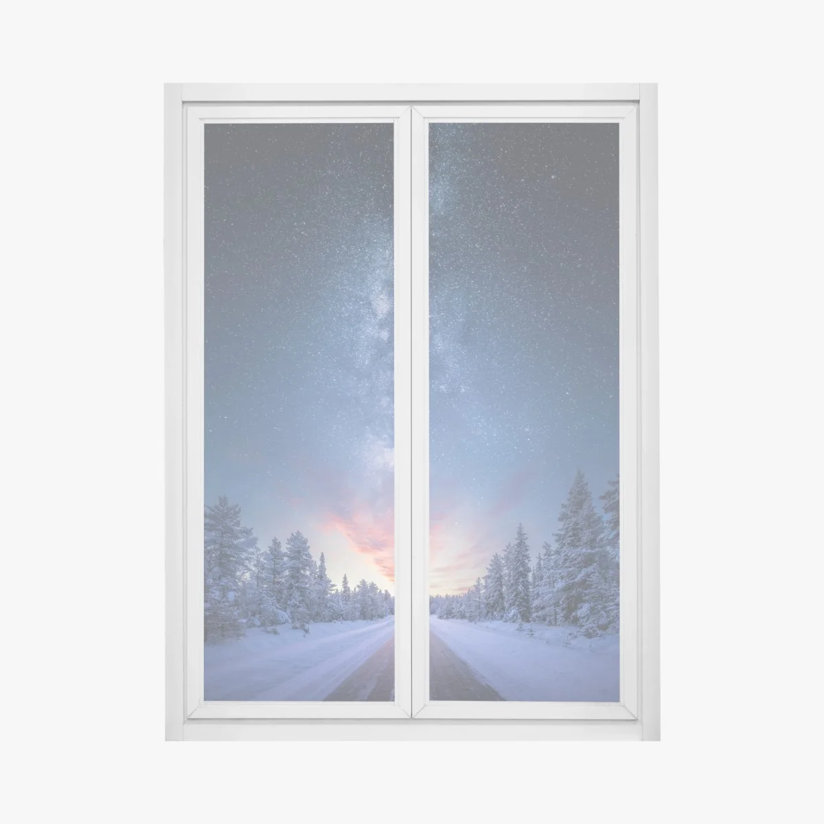 Adesivo per finestra strada verso la via lattea all'alba • Wallissimo® Adesivo per finestra strada verso la via lattea all'alba • Wallissimo®