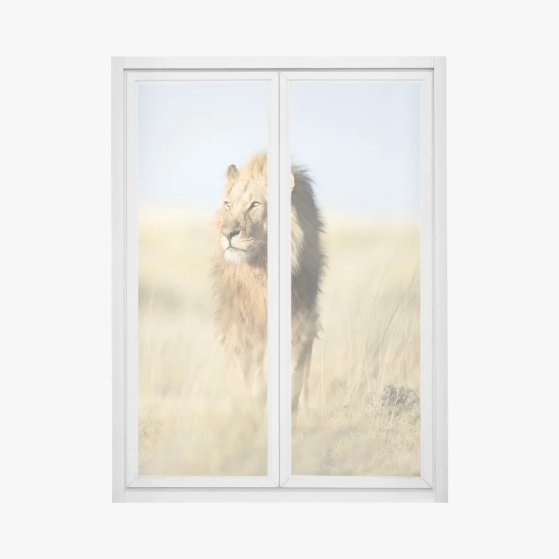 Adesivo per finestra il re della savana