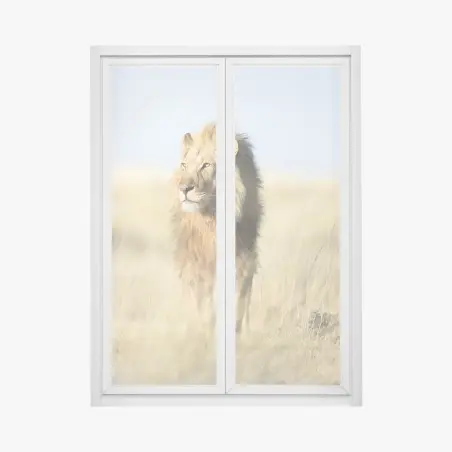 Adesivo per finestra il re della savana • Wallissimo®