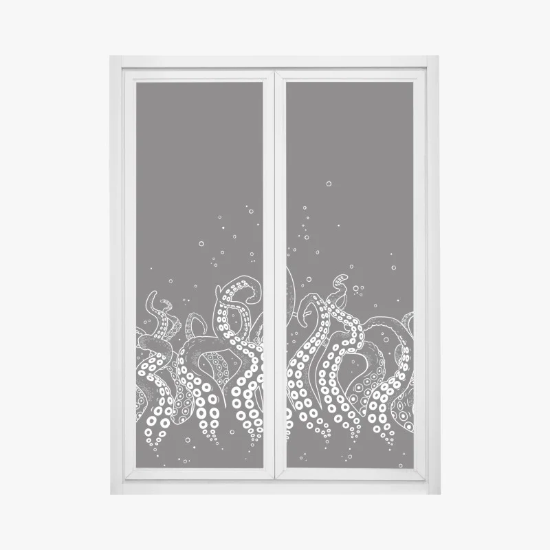 Adesivo per finestra danza dei tentacoli nell'abisso