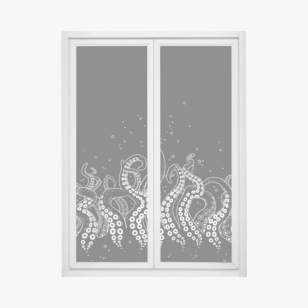 Adesivo per finestra danza dei tentacoli nell'abisso • Wallissimo®