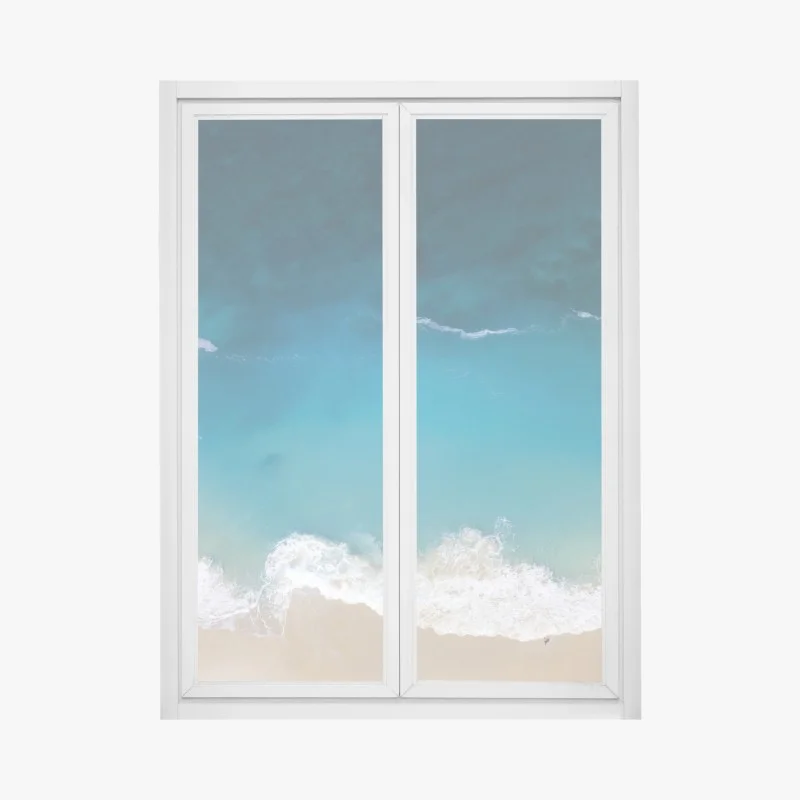 Adesivo per finestra panorama aereo di Kelingking, Nusa Penida