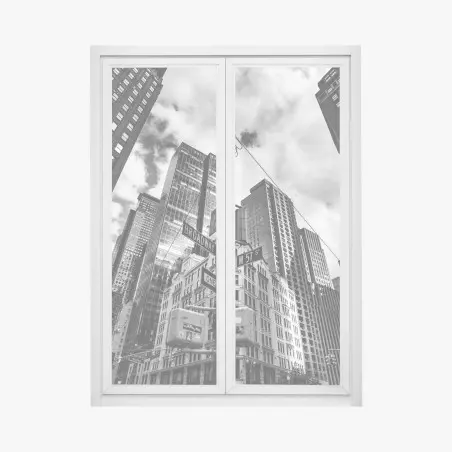 Adesivo per finestra prospettiva urbana su Broadway, New York • Wallissimo®