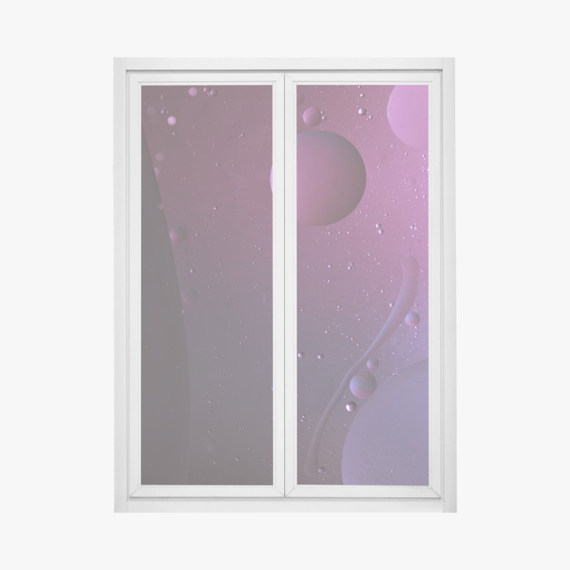 Adesivo per finestra universo in sfumature viola