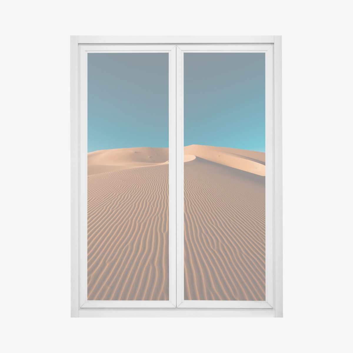 Adesivo per finestra dune dorate e cielo profondo • Wallissimo®