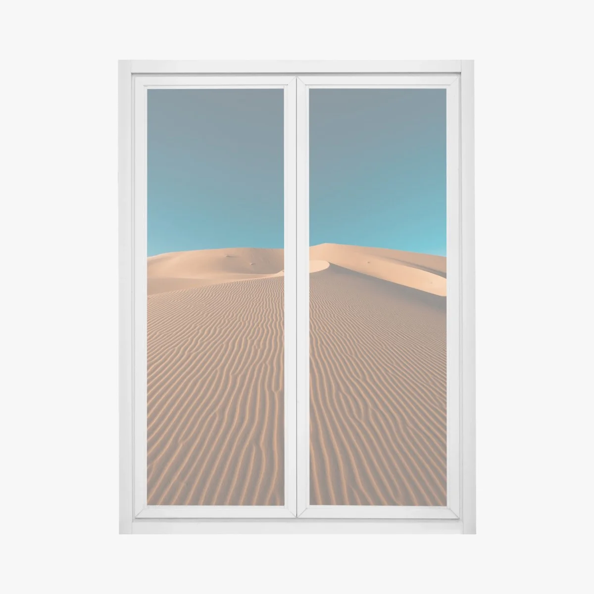 Adesivo per finestra dune dorate e cielo profondo • Wallissimo® Adesivo per finestra dune dorate e cielo profondo • Wallissimo®