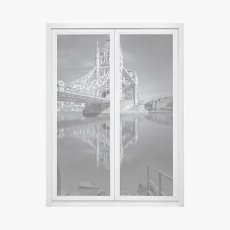 Adesivo per finestra riflessi di Tower Bridge a Londra • Wallissimo®