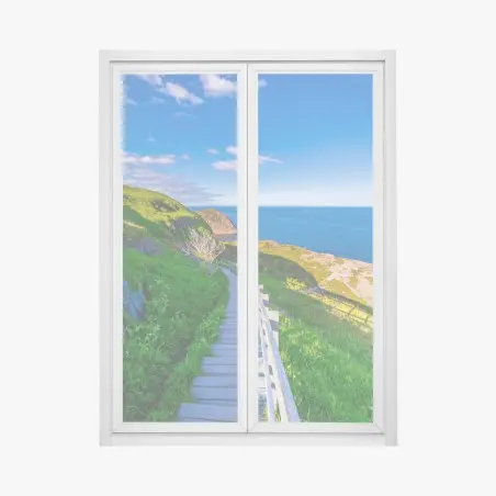 Adesivo per finestra sentiero verso l'oceano • Wallissimo®