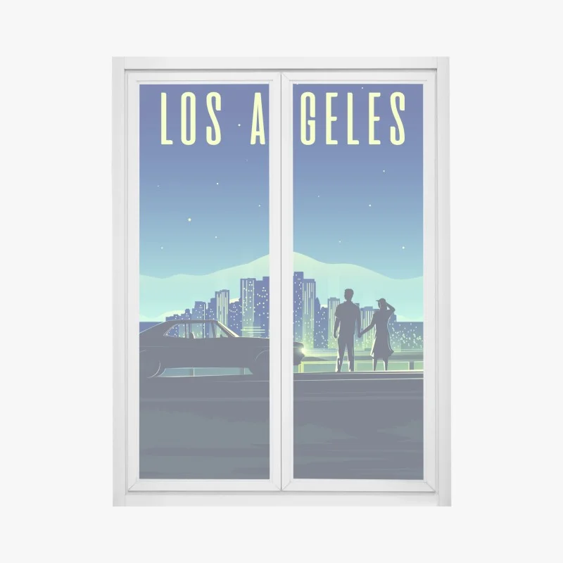 Adesivo per finestra notte romantica a Los Angeles