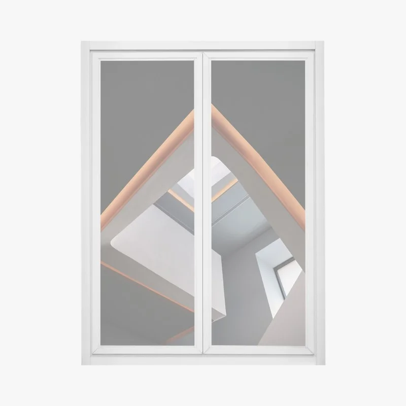 Adesivo per finestra astrazione architettonica in prospettiva