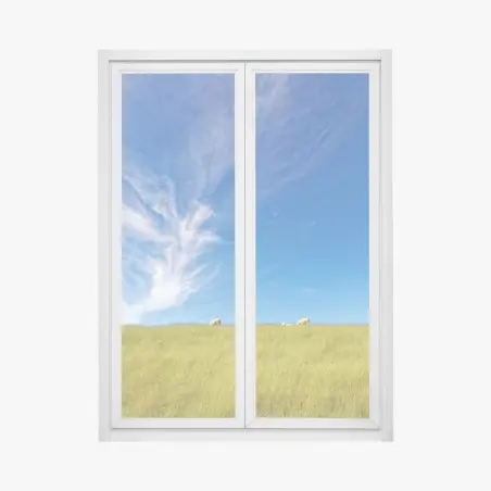 Adesivo per finestra collina di pecore sotto un cielo infinito • Wallissimo®