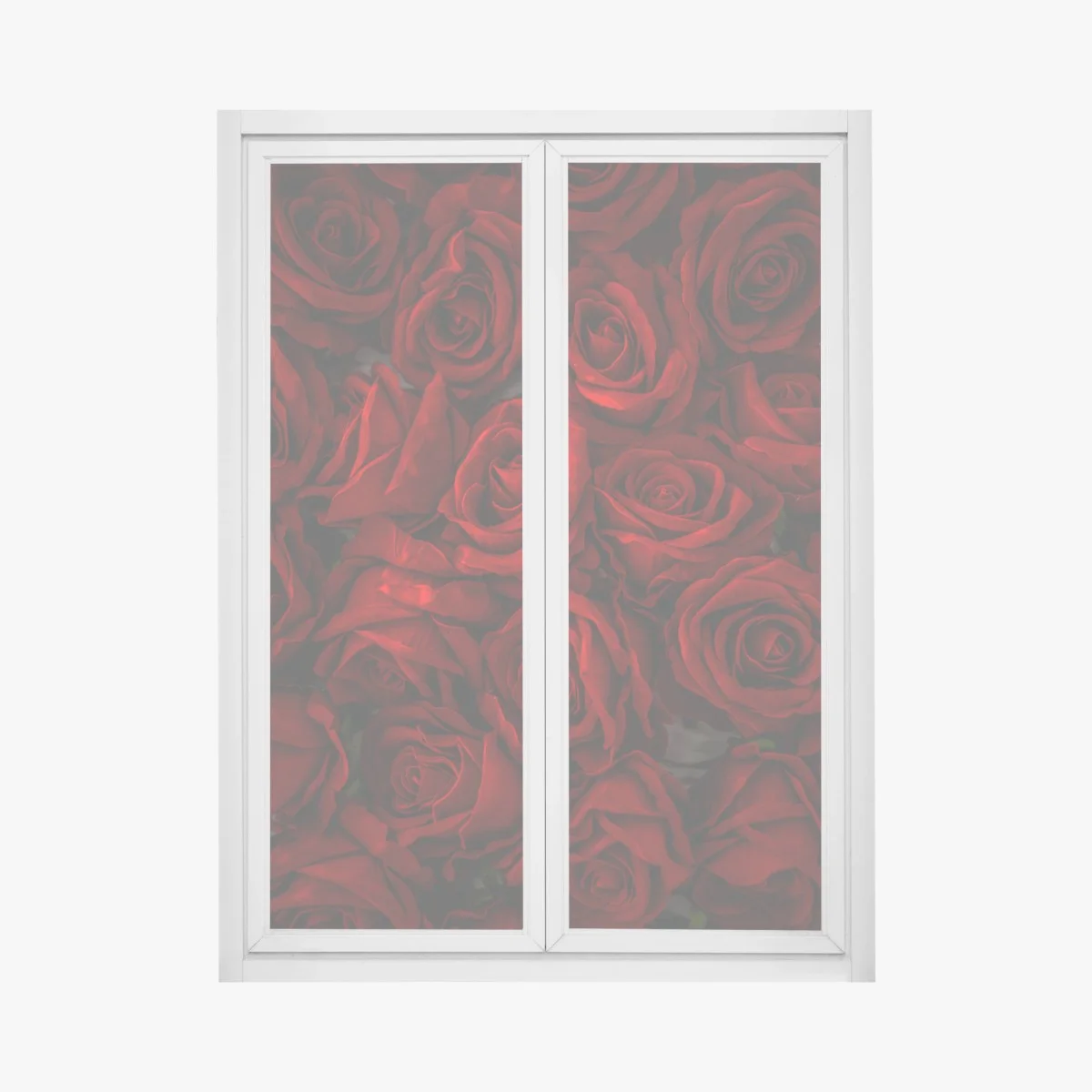 Adesivo per finestra mosaico di rose rosse • Wallissimo® Adesivo per finestra mosaico di rose rosse • Wallissimo®