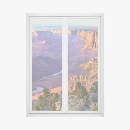 Adesivo per finestra tramonto sul Grand Canyon: paesaggio del fiume Colorado • Wallissimo®