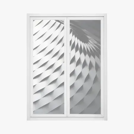 Adesivo per finestra metallo intrecciato motivo geometrico • Wallissimo®