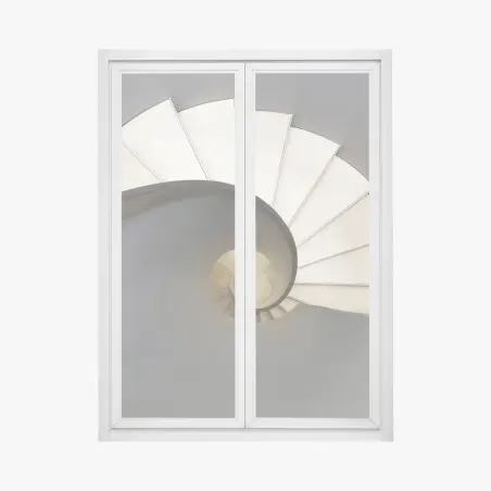 Adesivo per finestra spirale architettonica minimalista • Wallissimo®
