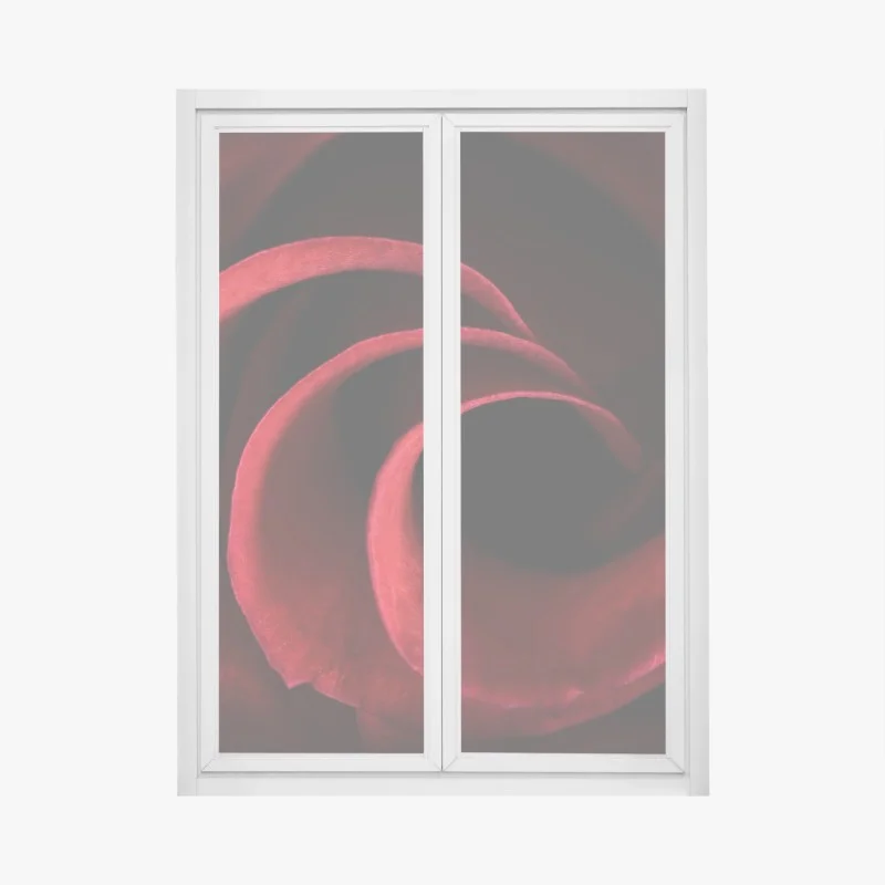 Adesivo per finestra vortice di petali rossi