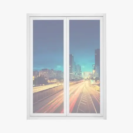 Adesivo per finestra tramonto urbano a Parigi La Défense • Wallissimo®