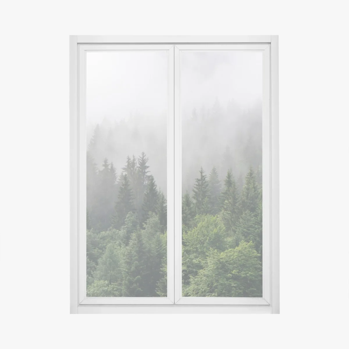 Adesivo per finestra sussurro di nebbia nella foresta • Wallissimo® Adesivo per finestra sussurro di nebbia nella foresta • Wallissimo®