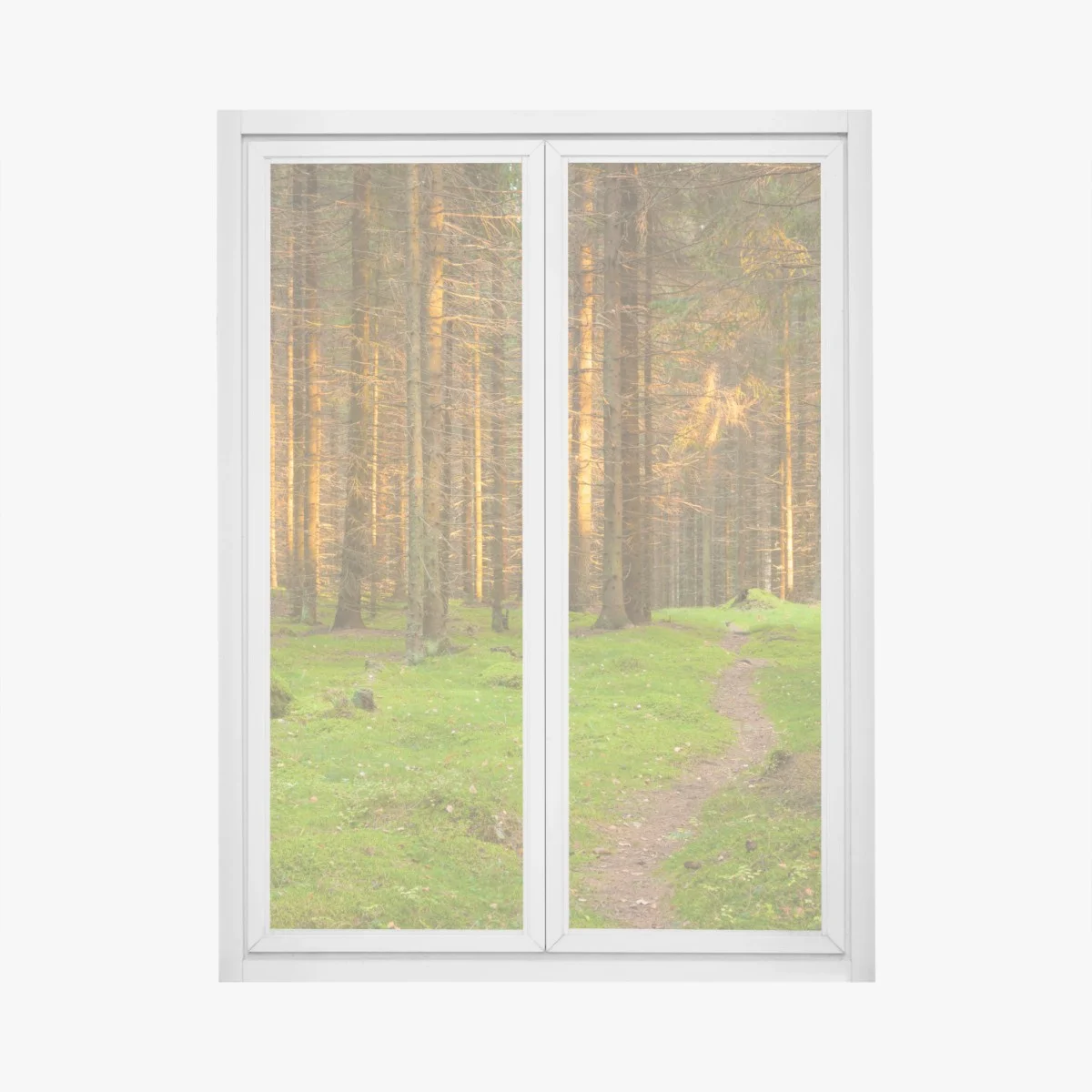 Adesivo per finestra sentiero nella foresta dorata • Wallissimo® Adesivo per finestra sentiero nella foresta dorata • Wallissimo®