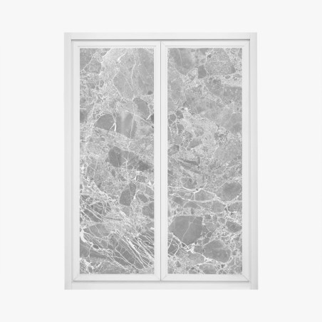 Adesivo per finestra marmo nero con venature naturali • Wallissimo®