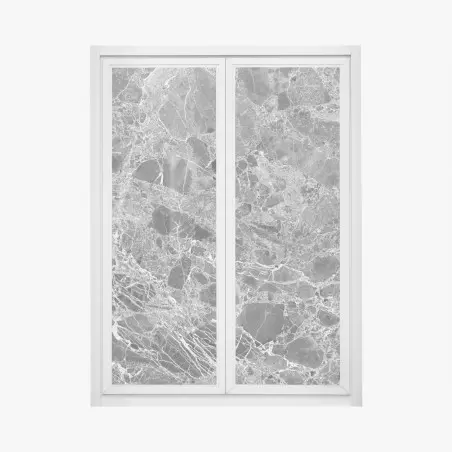 Adesivo per finestra marmo nero con venature naturali • Wallissimo®