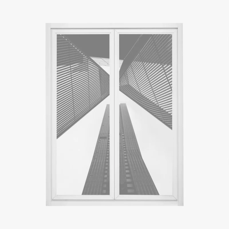 Adesivo per finestra contrasti geometrici a Melbourne