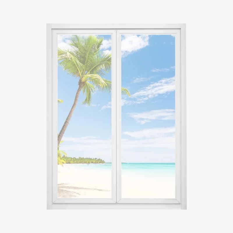 Adesivo per finestra paradiso tropicale di Punta Cana