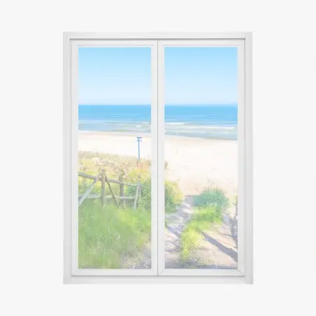 Adesivo per finestra sentiero verso la spiaggia del Mar Baltico, Polonia • Wallissimo®