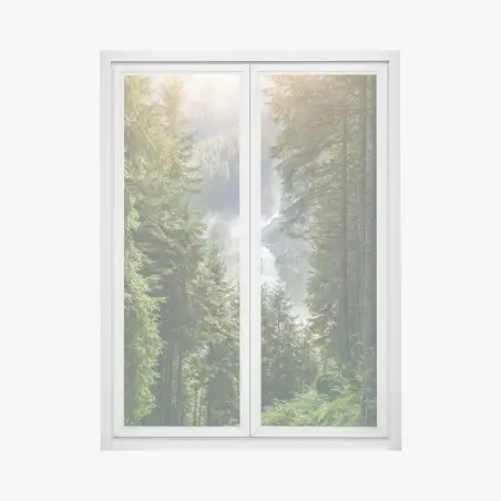 Adesivo per finestra cascata di Krimml nella foresta alpina • Wallissimo®