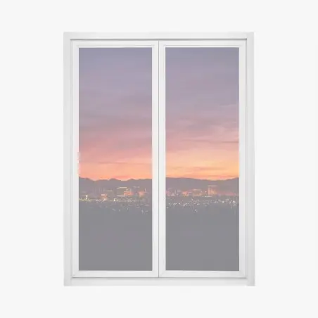 Adesivo per finestra panorama serale di Las Vegas al tramonto • Wallissimo®