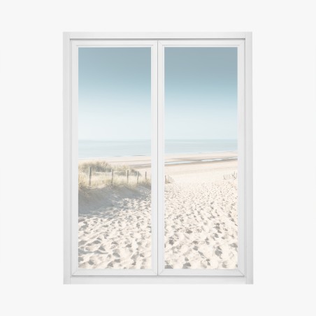 Adesivo per finestra sabbia e mare a Noordwijk • Wallissimo®
