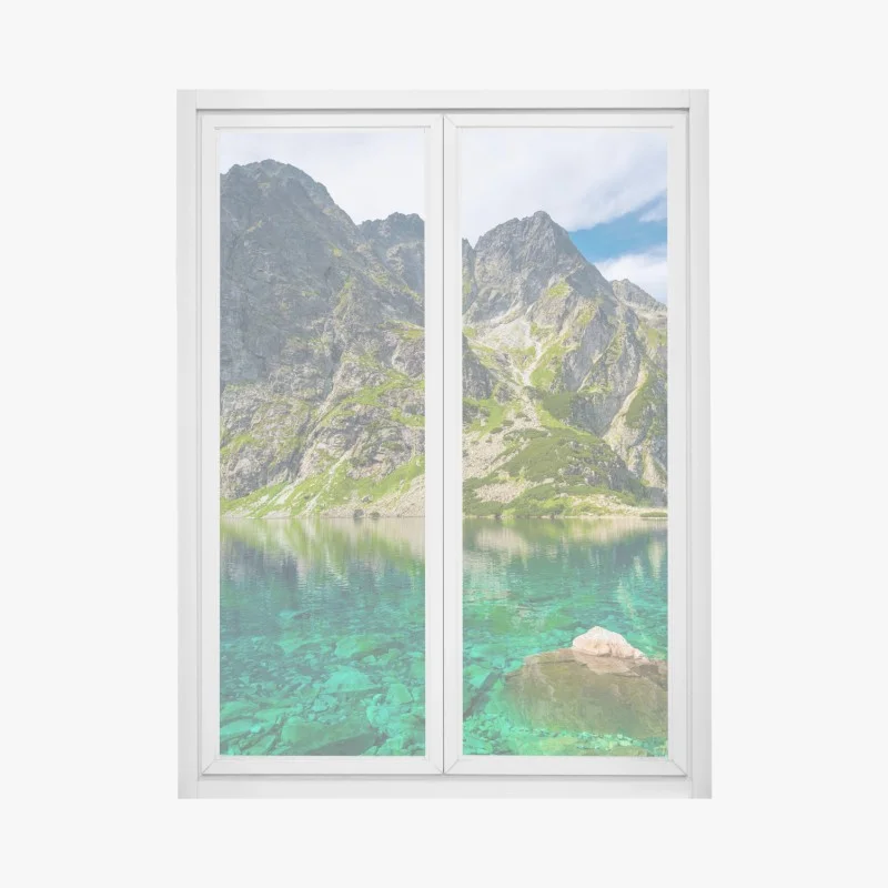 Adesivo per finestra riflessi smeraldo sul Czarny Staw