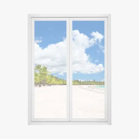 Adesivo per finestra paradiso tropicale a Punta Cana • Wallissimo®