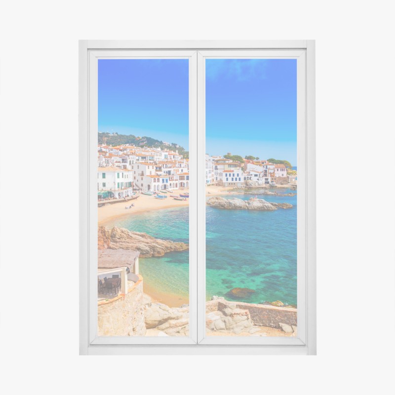 Adesivo per finestra panorama costiero della Costa Brava
