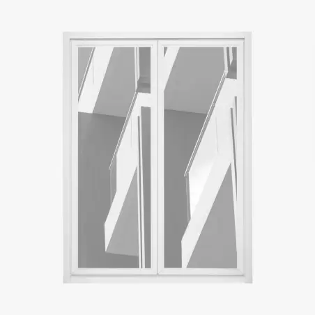 Adesivo per finestra composizione architettonica minimal in bianco e nero • Wallissimo®