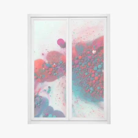 Adesivo per finestra marmo liquido cosmico dai colori vivaci • Wallissimo®