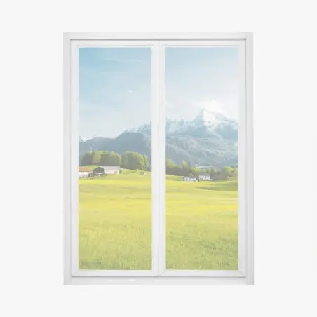 Adesivo per finestra panorama alpino primaverile • Wallissimo®