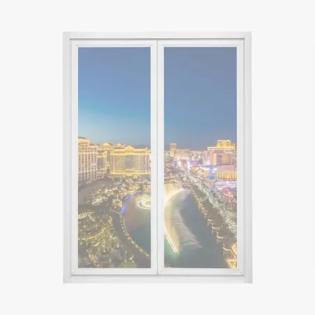 Adesivo per finestra panorama notturno della strip di Las Vegas • Wallissimo®