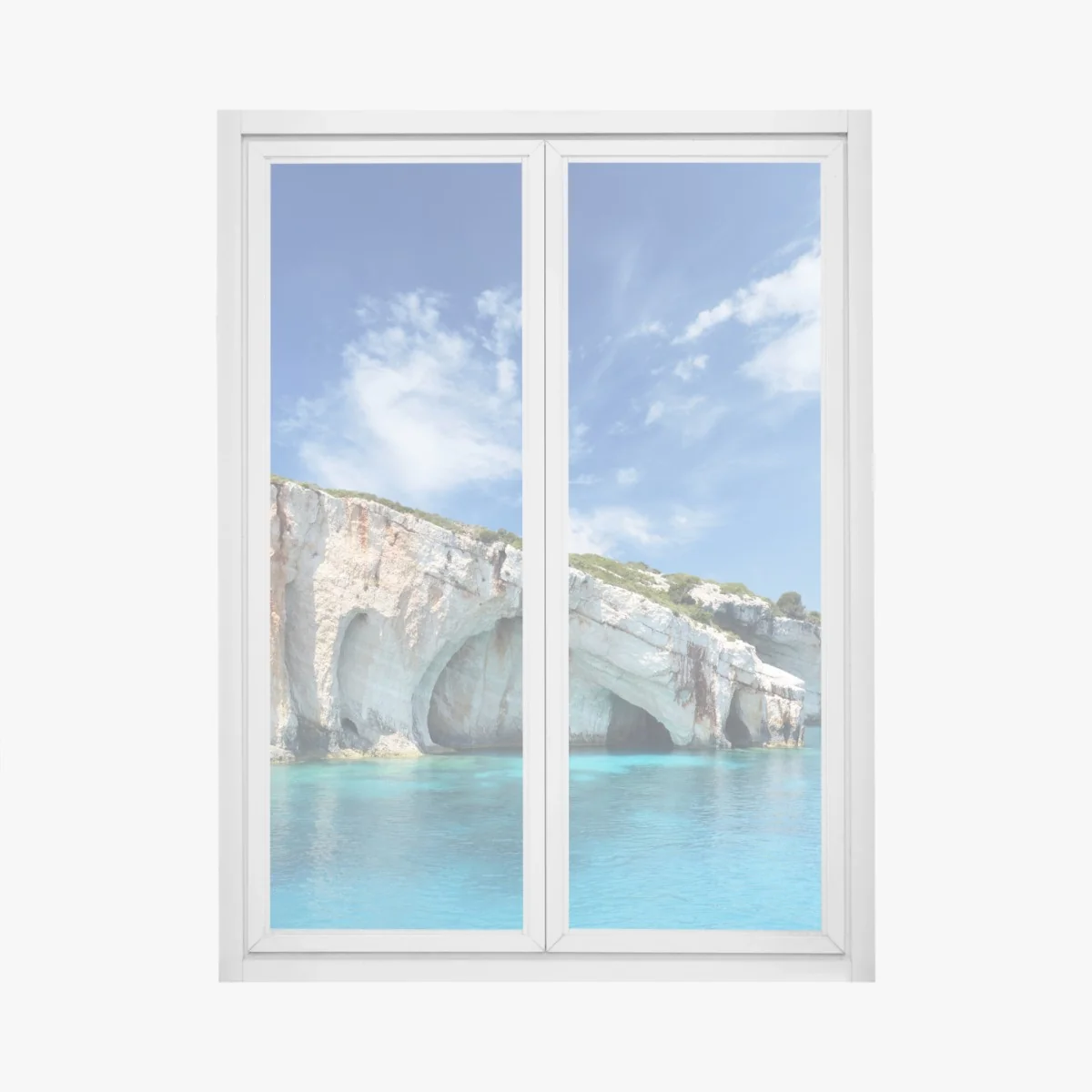 Adesivo per finestra grotte blu di Zakynthos • Wallissimo® Adesivo per finestra grotte blu di Zakynthos • Wallissimo®