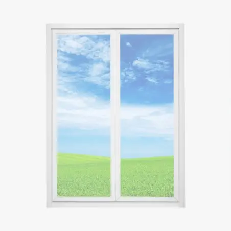 Adesivo per finestra prato verde sotto il cielo azzurro • Wallissimo®