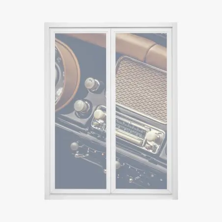 Adesivo per finestra cruscotto retrò: eleganza automobilistica d'epoca • Wallissimo®