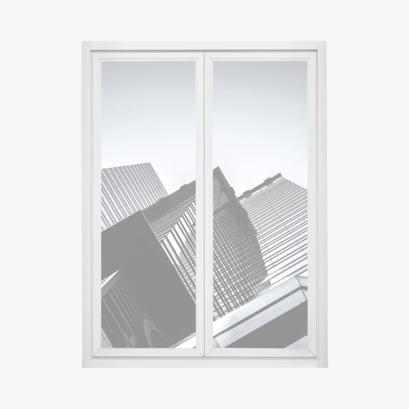 Adesivo per finestra prospettive urbane in bianco e nero