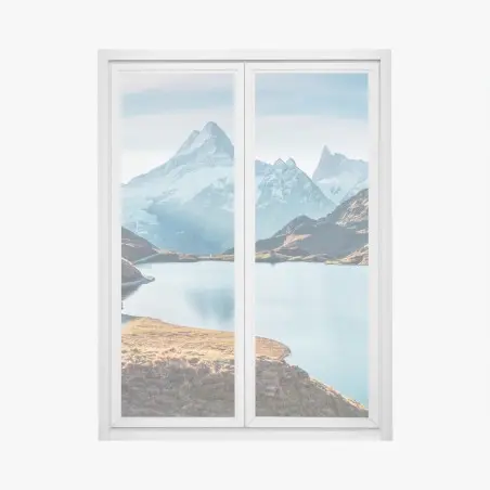 Adesivo per finestra incanto alpino sul Bachalpsee • Wallissimo®