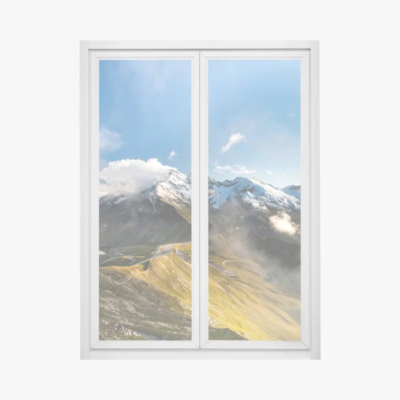 Adesivo per finestra panorama alpino del Grossglockner sulle Alpi austriache