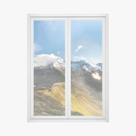 Adesivo per finestra panorama alpino del Grossglockner sulle Alpi austriache • Wallissimo®